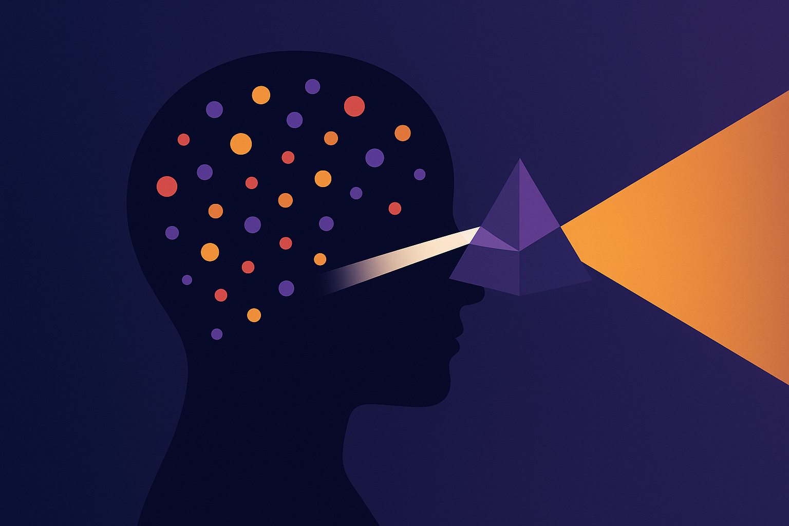 Abstract illustration representing ADHD focus and attention channeling